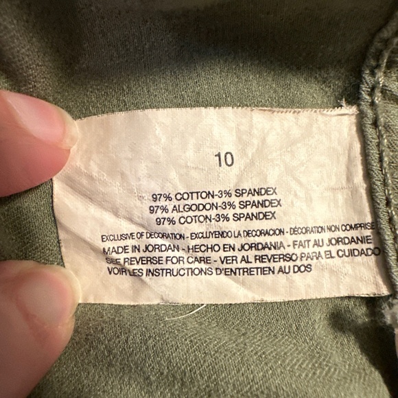 Gloria Vanderbilt Cargo Pants 10 Wide Leg Utility Hiking Army Olive Gorp - Picture 6 of 10